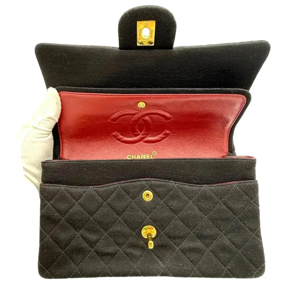 Classic Double Flap Medium Quilted Jersey Bag